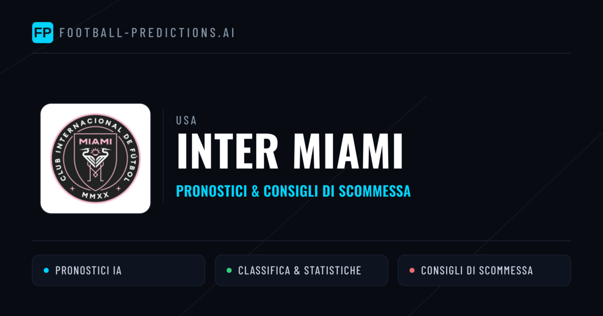 Pronostici e Statistiche Inter Miami