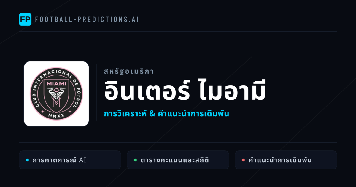 อินเตอร์ ไมอามี การวิเคราะห์และสถิติ