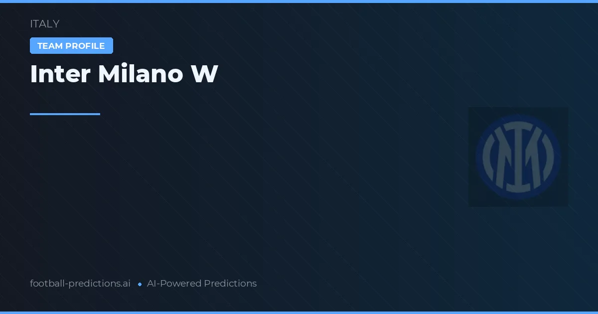 Inter Milan W Pronostics & Statistiques