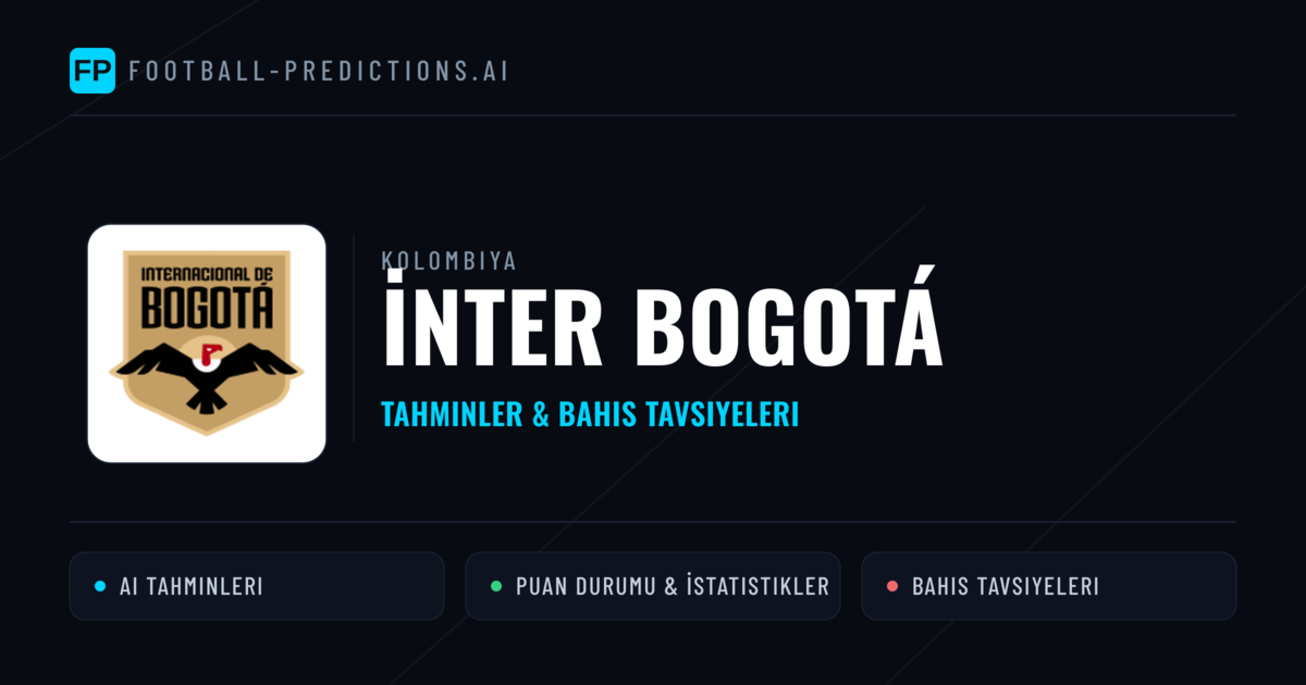 İnter Bogotá Tahminleri & İstatistikler