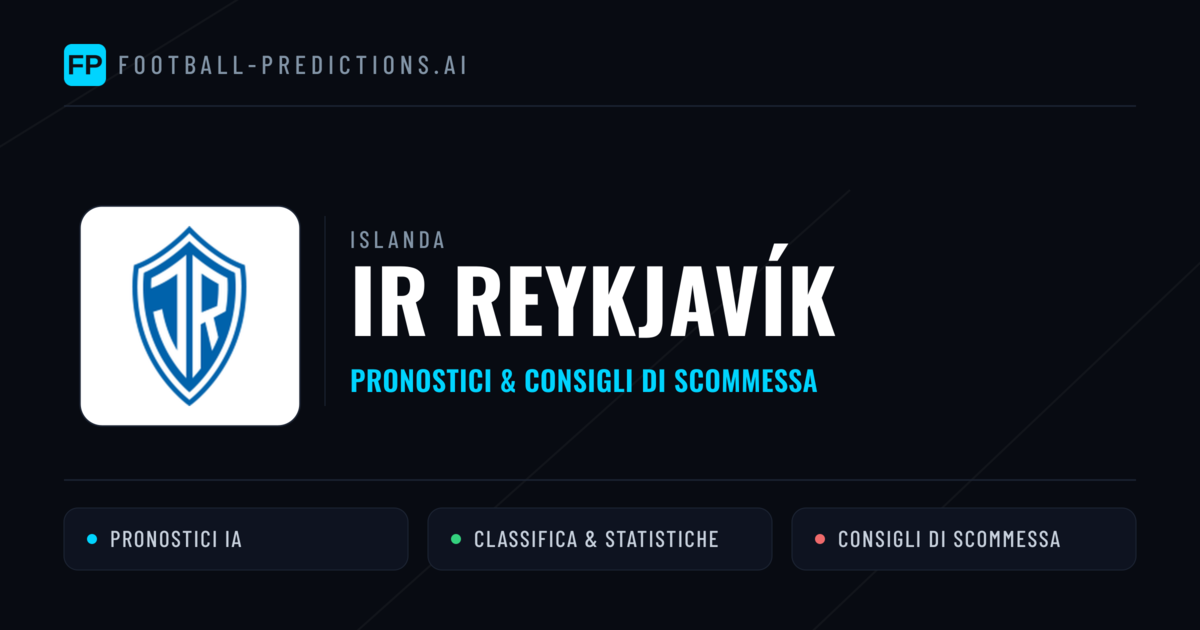 Pronostici e Statistiche IR Reykjavík