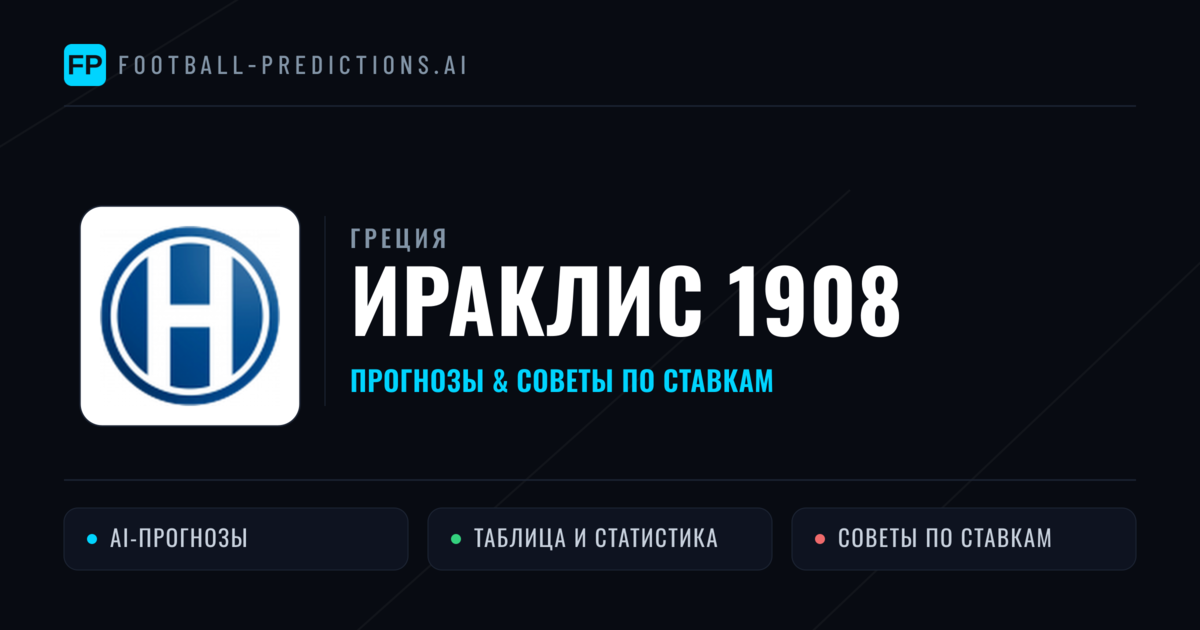 Ираклис 1908 прогнозы и статистика