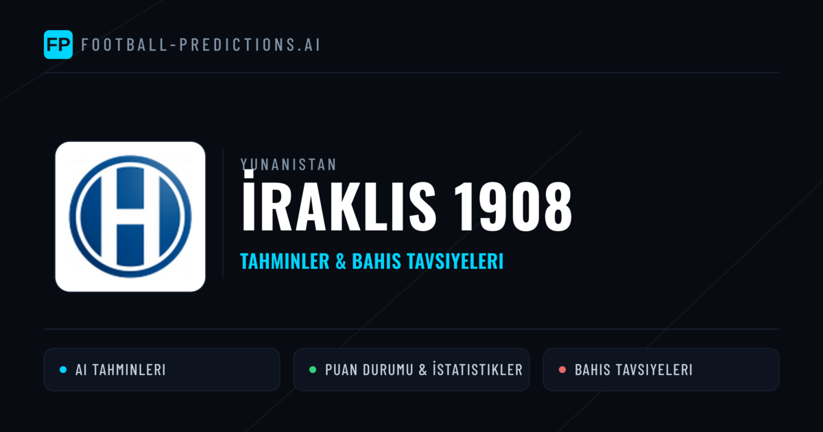 İraklis 1908 Tahminleri & İstatistikler