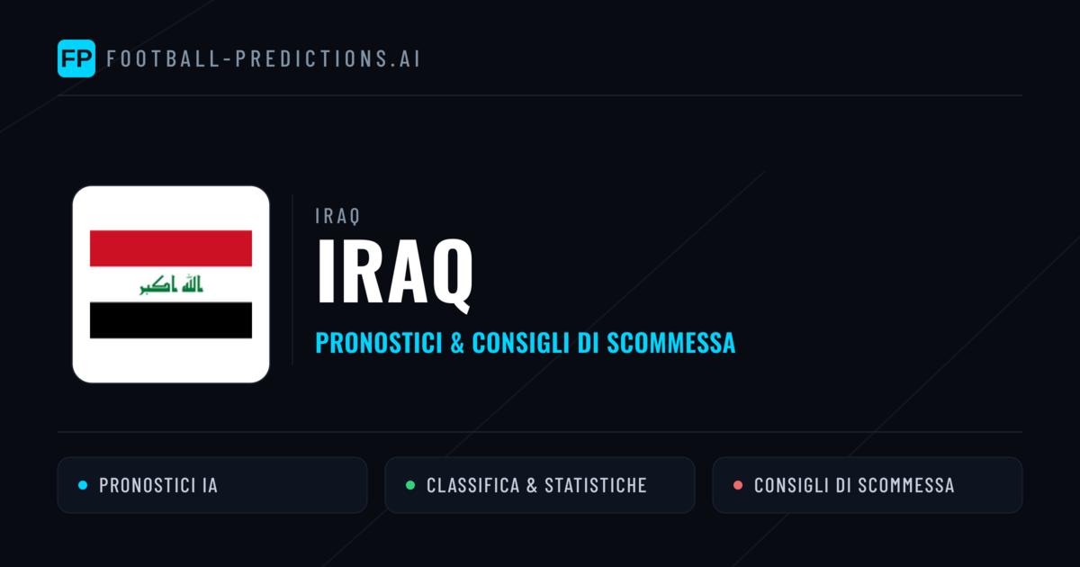 Pronostici e Statistiche Iraq