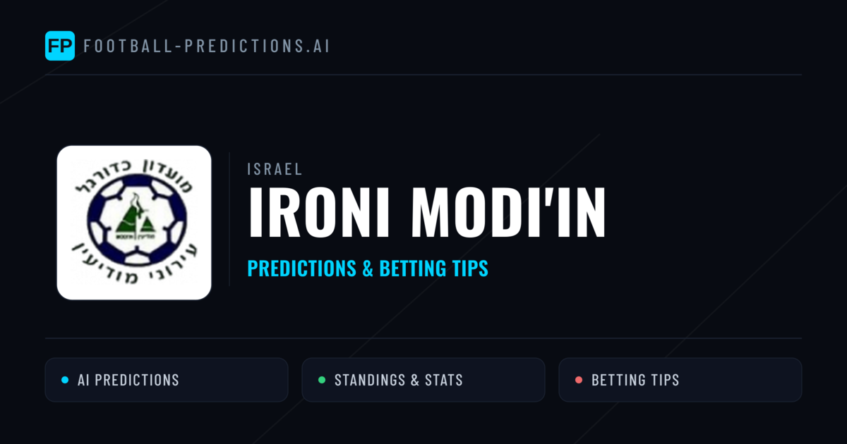 Ironi Modi'in Predictions & Stats