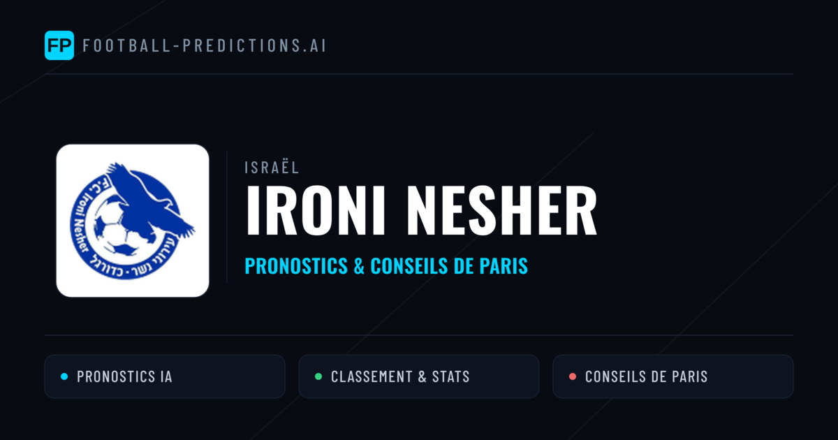 Ironi Nesher Pronostics & Statistiques