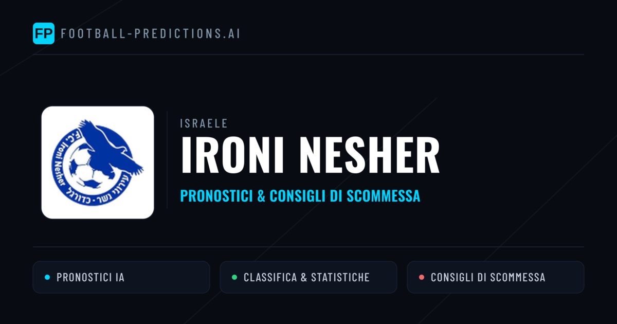 Pronostici e Statistiche Ironi Nesher
