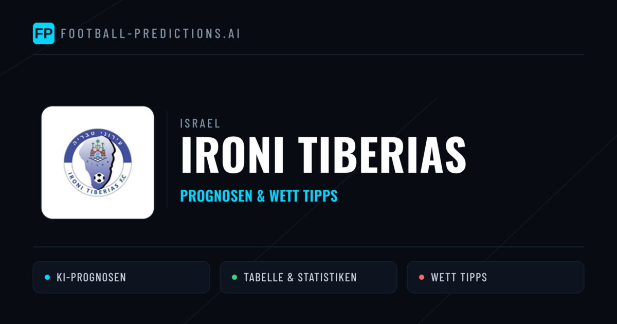 Ironi Tiberias Prognosen & Statistiken