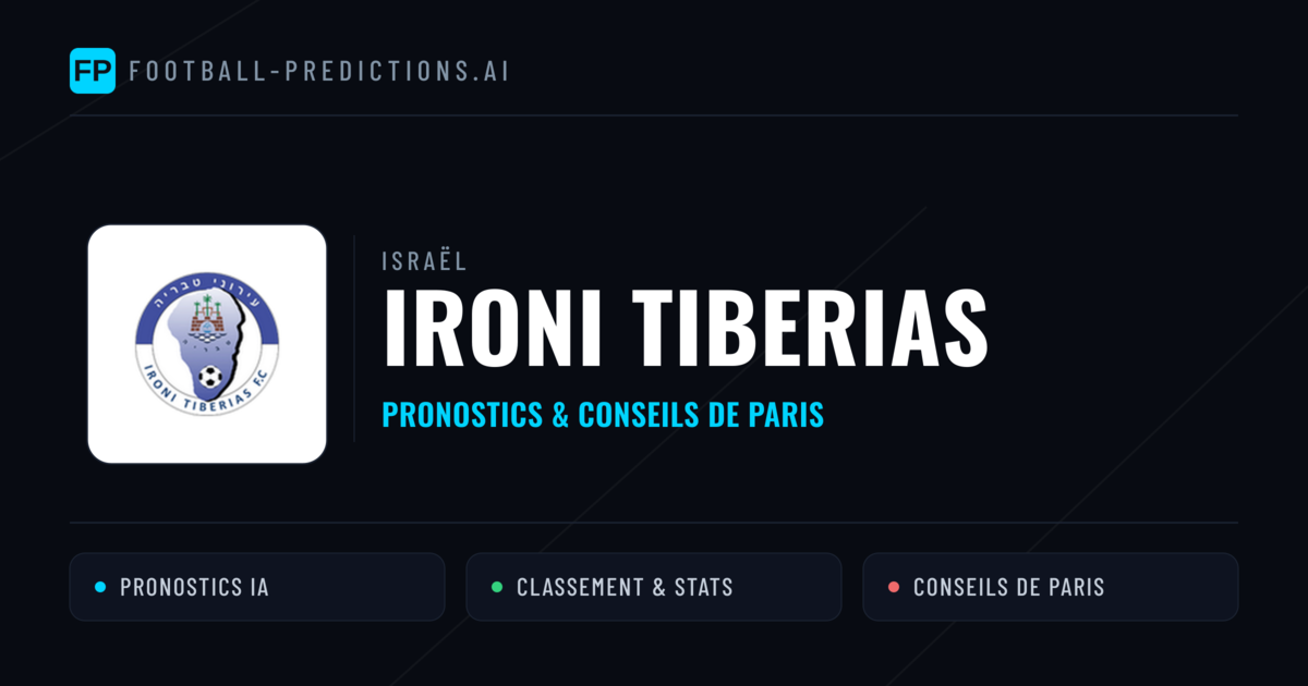 Ironi Tiberias Pronostics & Statistiques