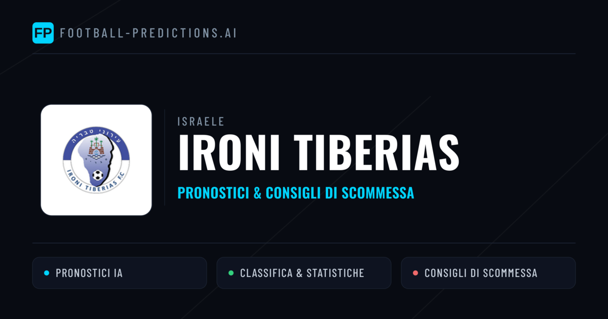 Pronostici e Statistiche Ironi Tiberias