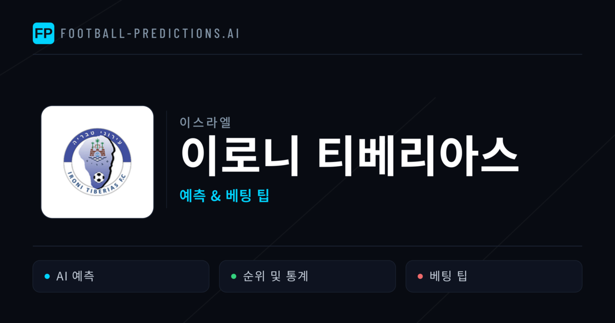 이로니 티베리아스 축구 예측 & 통계