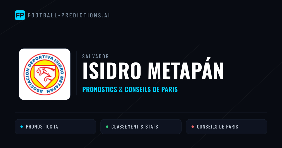 Isidro Metapán Pronostics & Statistiques