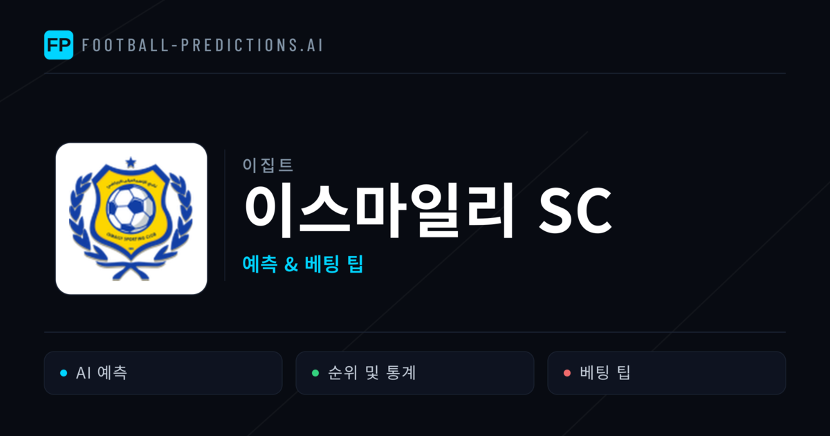 이스마일리 SC 축구 예측 & 통계