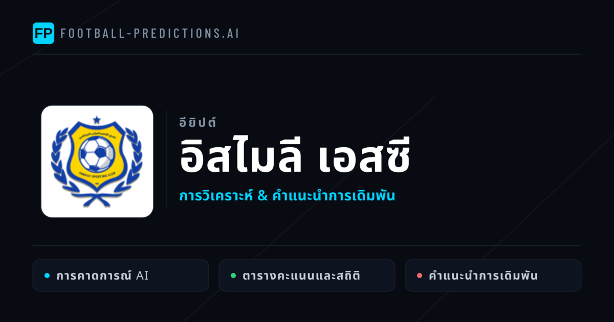 อิสไมลี เอสซี การวิเคราะห์และสถิติ