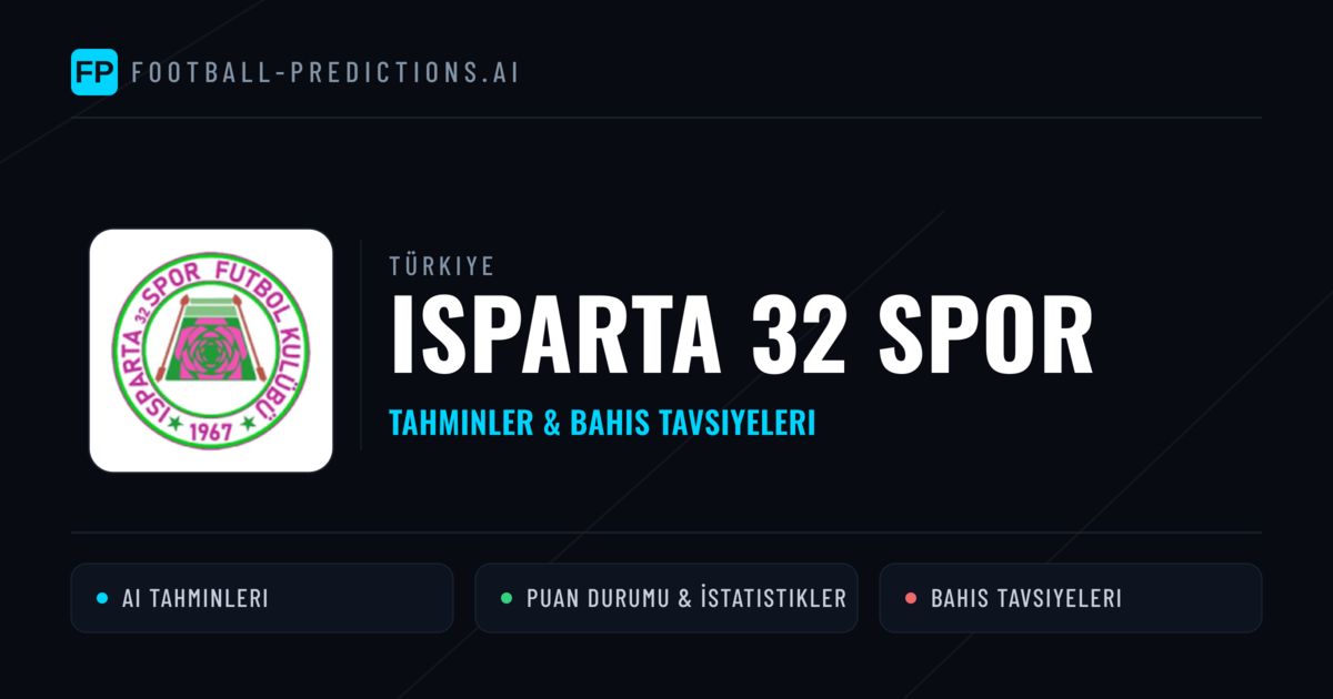Isparta 32 Spor Tahminleri & İstatistikler
