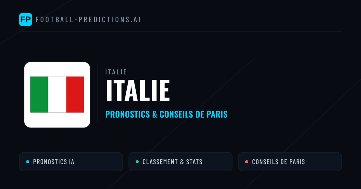 Italie Pronostics & Statistiques
