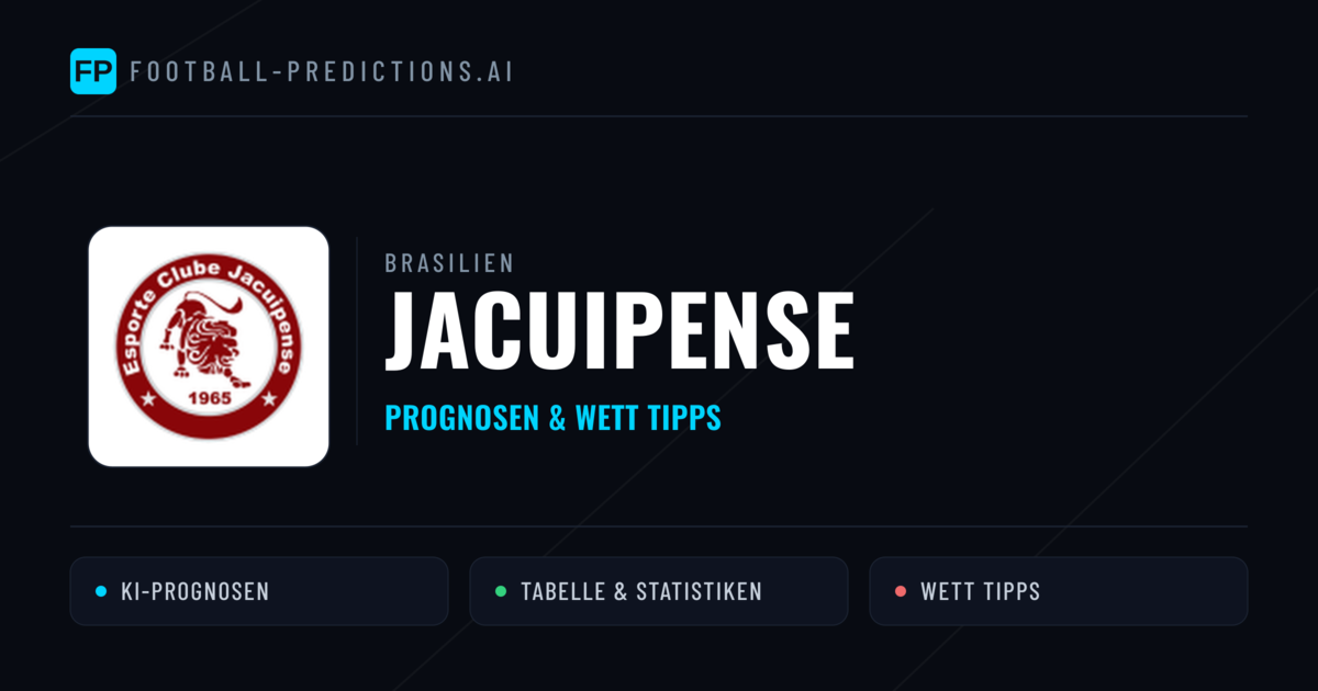 Jacuipense Prognosen & Statistiken