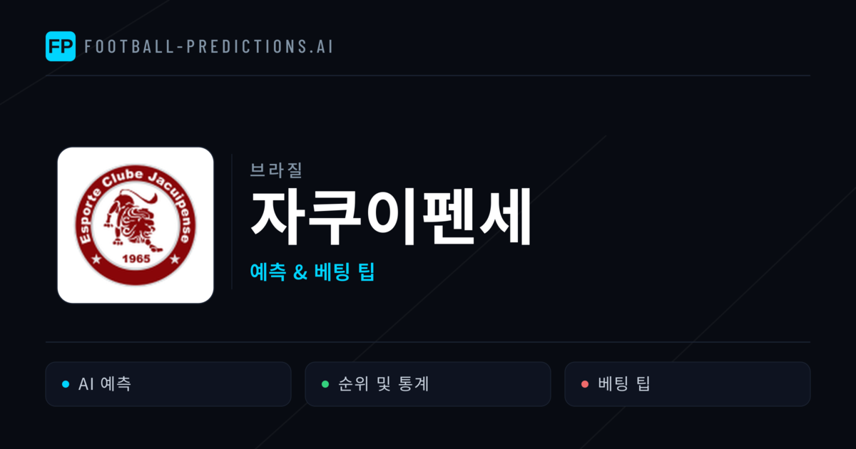 자쿠이펜세 축구 예측 & 통계