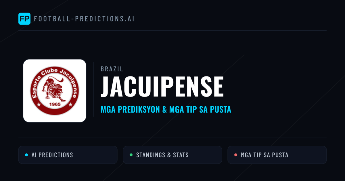 Jacuipense Predictions & Stats