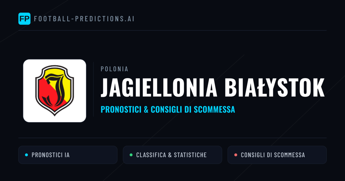Pronostici e Statistiche Jagiellonia Białystok