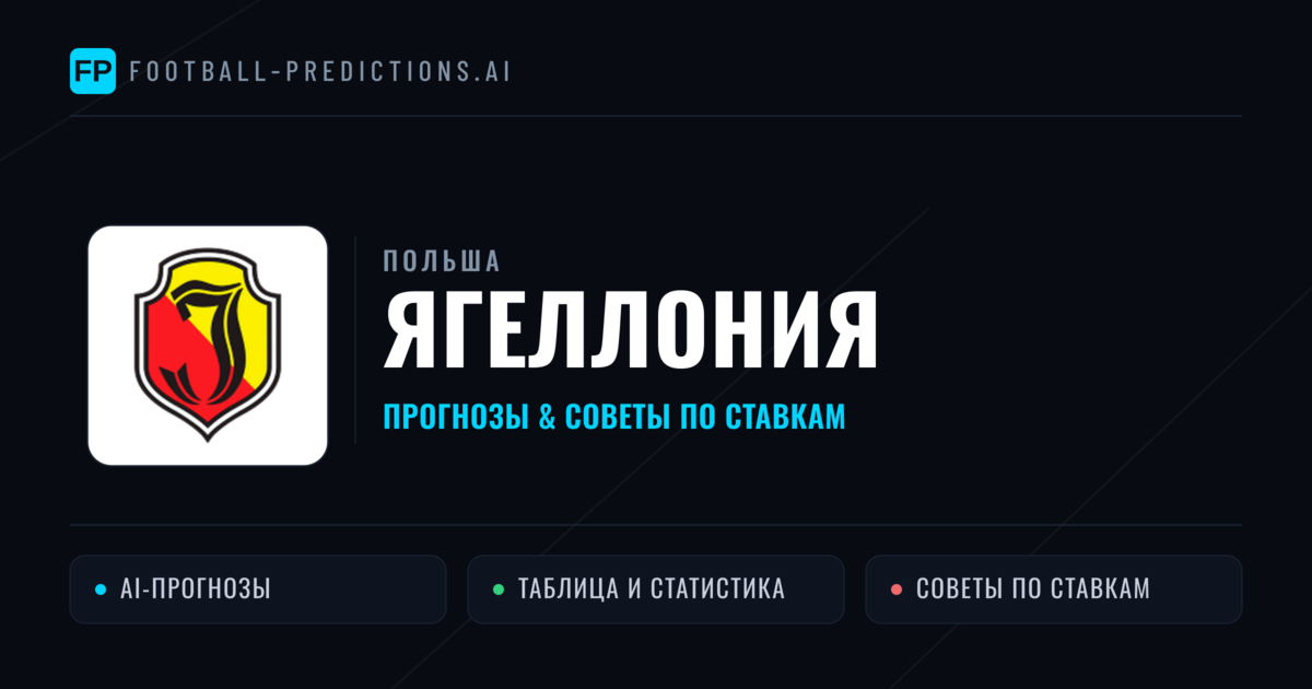 Ягеллония прогнозы и статистика