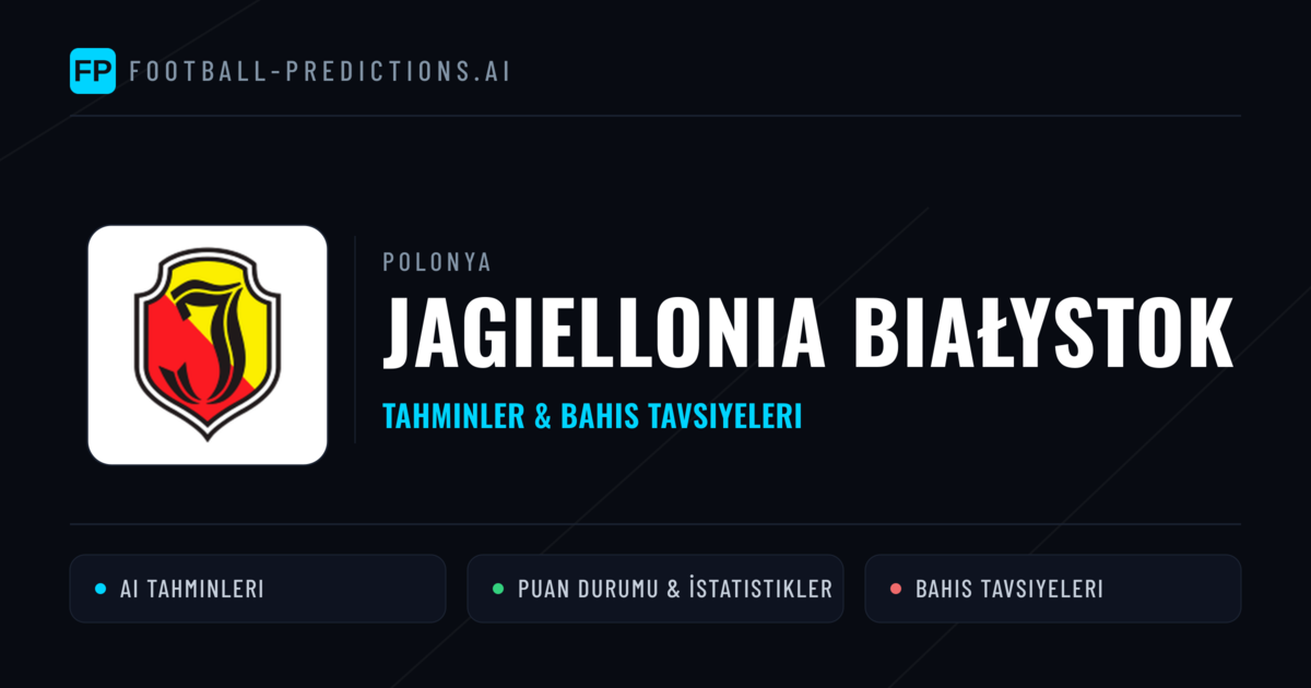 Jagiellonia Białystok Tahminleri & İstatistikler