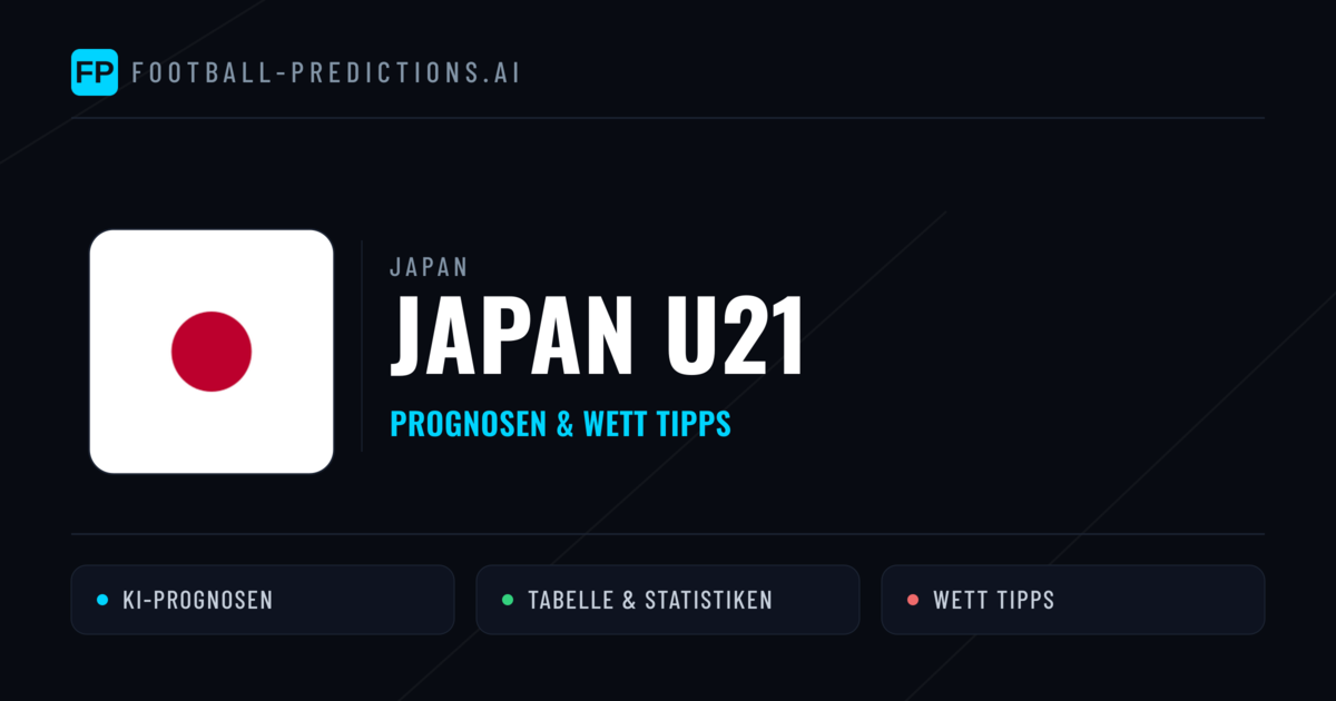 Japan U21 Prognosen & Statistiken