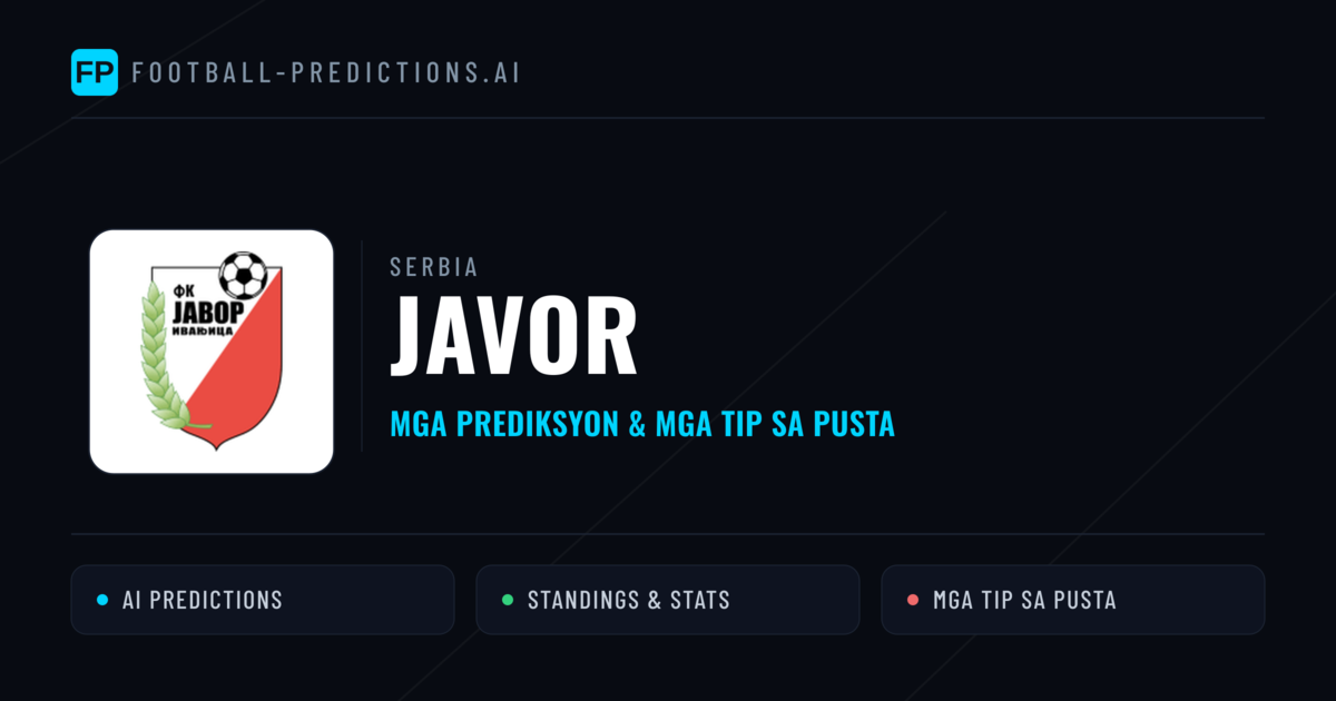 Javor Predictions & Stats