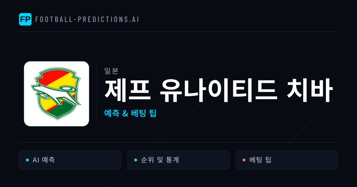 제프 유나이티드 치바 축구 예측 & 통계