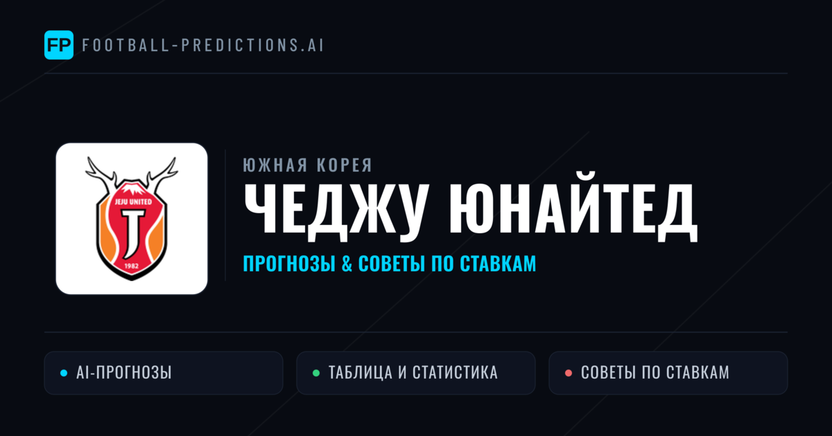 Чеджу Юнайтед прогнозы и статистика