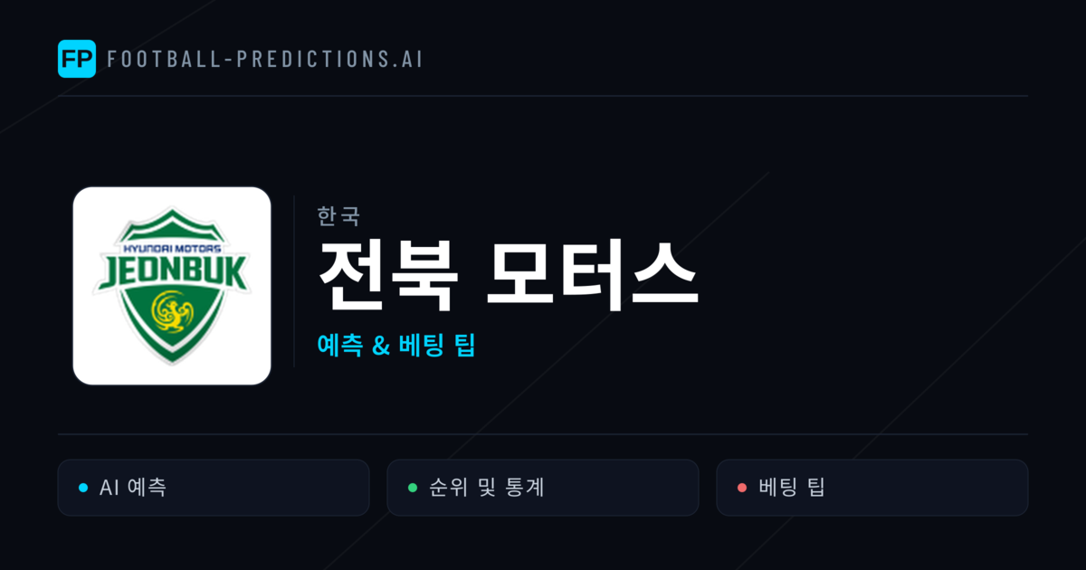 전북 모터스 축구 예측 & 통계