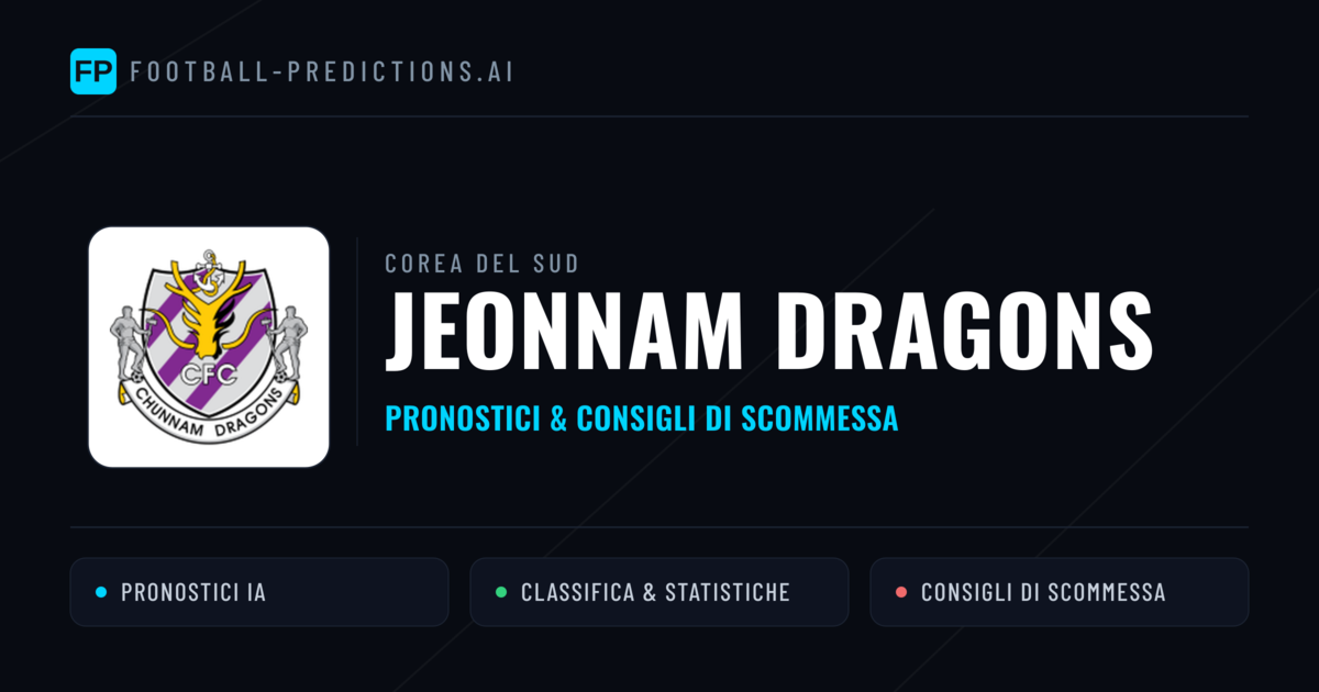 Pronostici e Statistiche Jeonnam Dragons