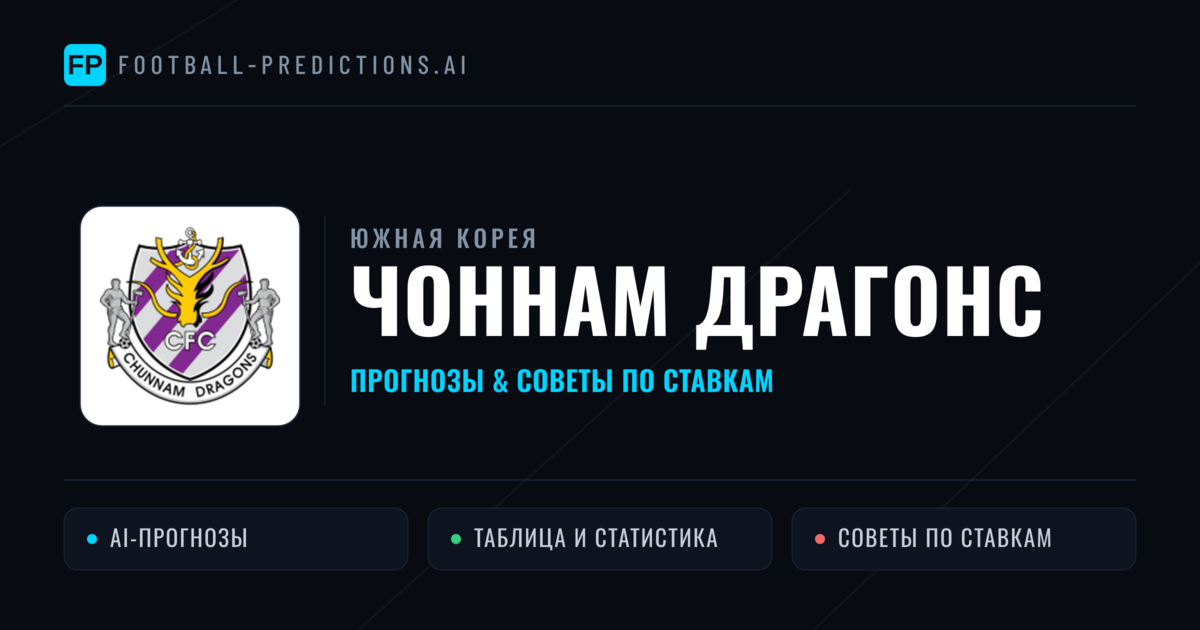 Чоннам Драгонс прогнозы и статистика