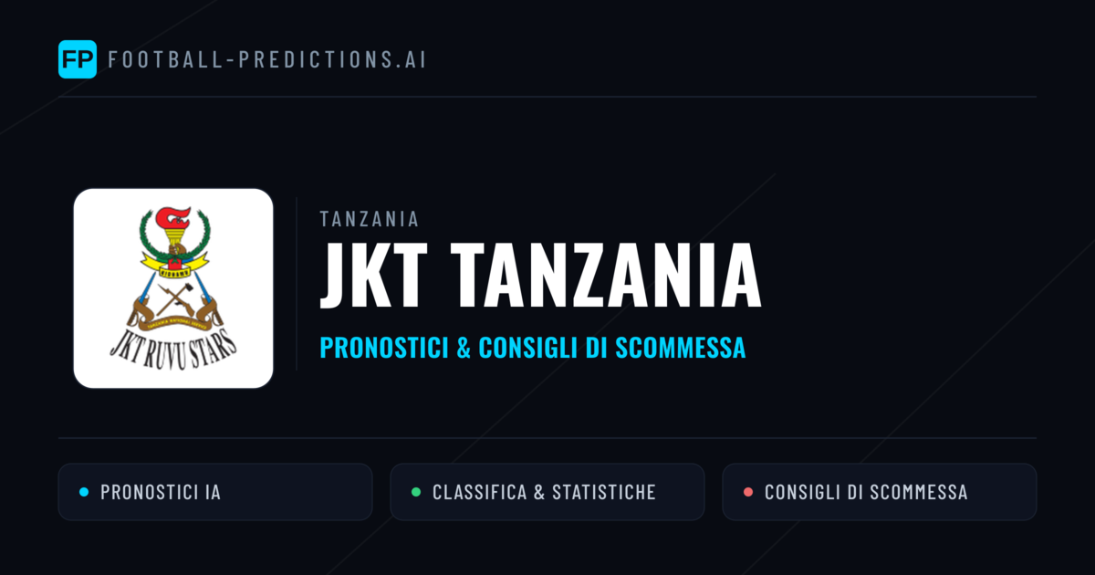 Pronostici e Statistiche JKT Tanzania