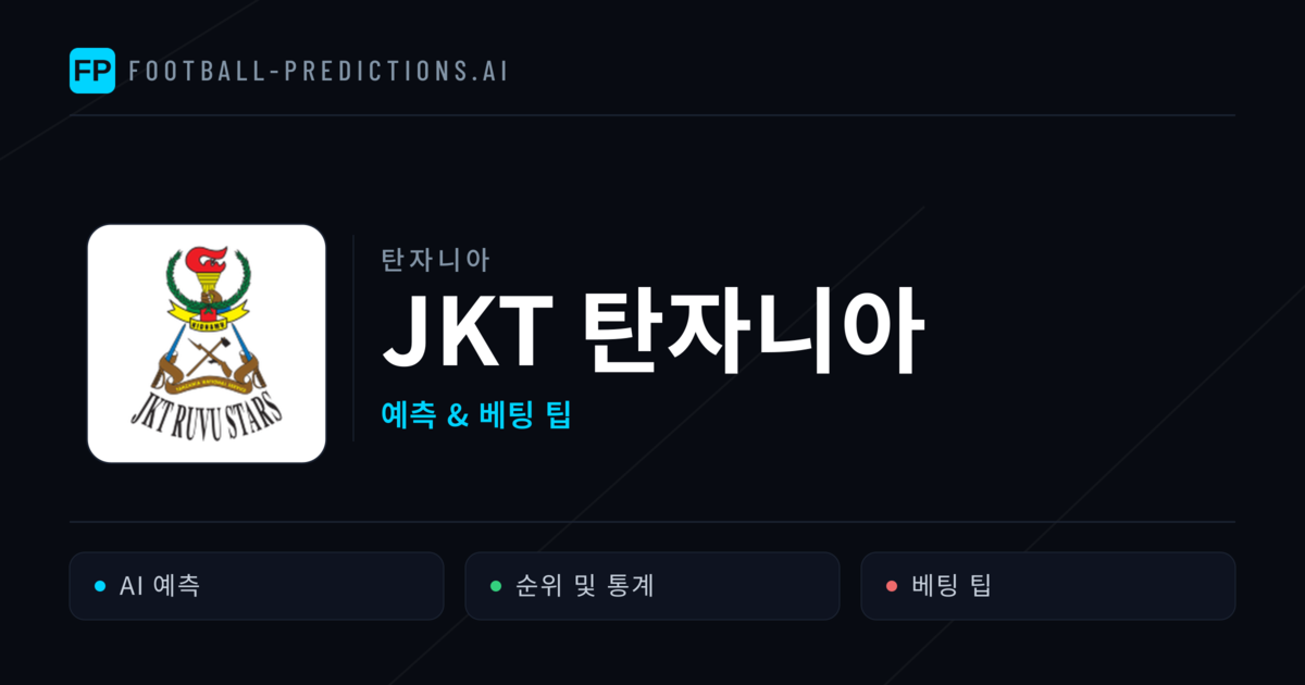 JKT 탄자니아 축구 예측 & 통계
