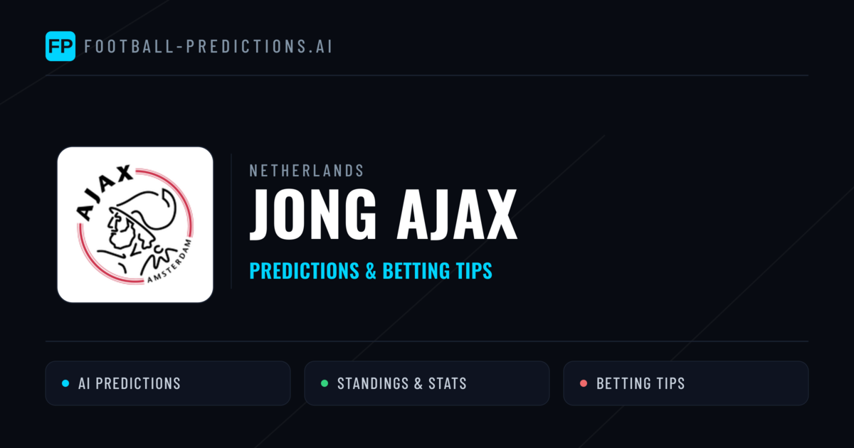 Jong Ajax Predictions & Stats
