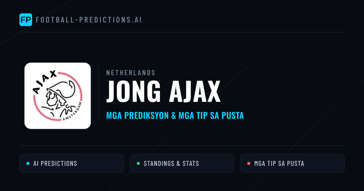 Jong Ajax Predictions & Stats