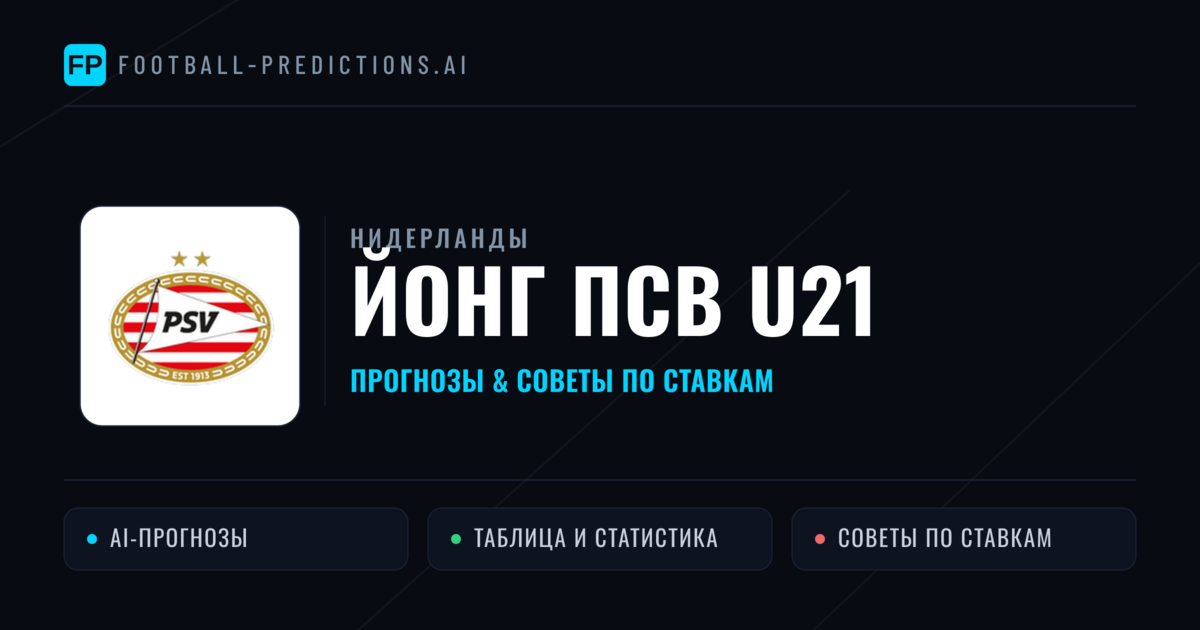Йонг ПСВ U21 прогнозы и статистика