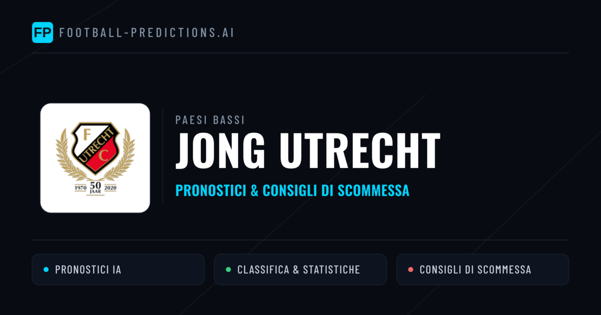 Pronostici e Statistiche Jong Utrecht