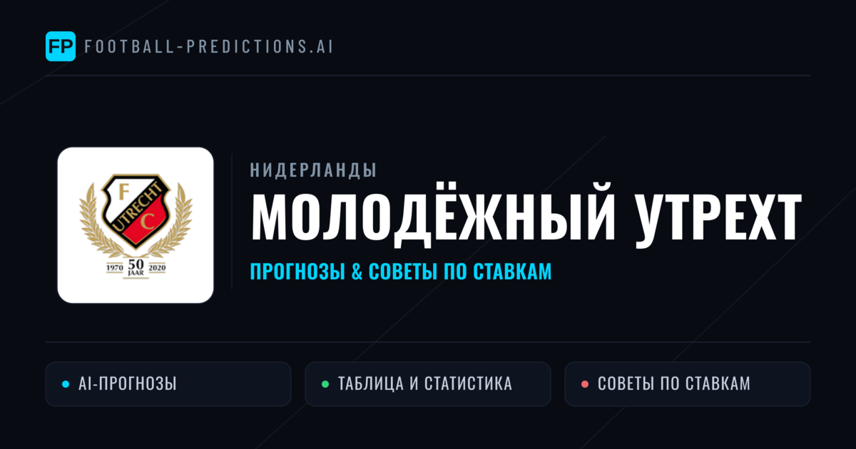Молодёжный Утрехт прогнозы и статистика