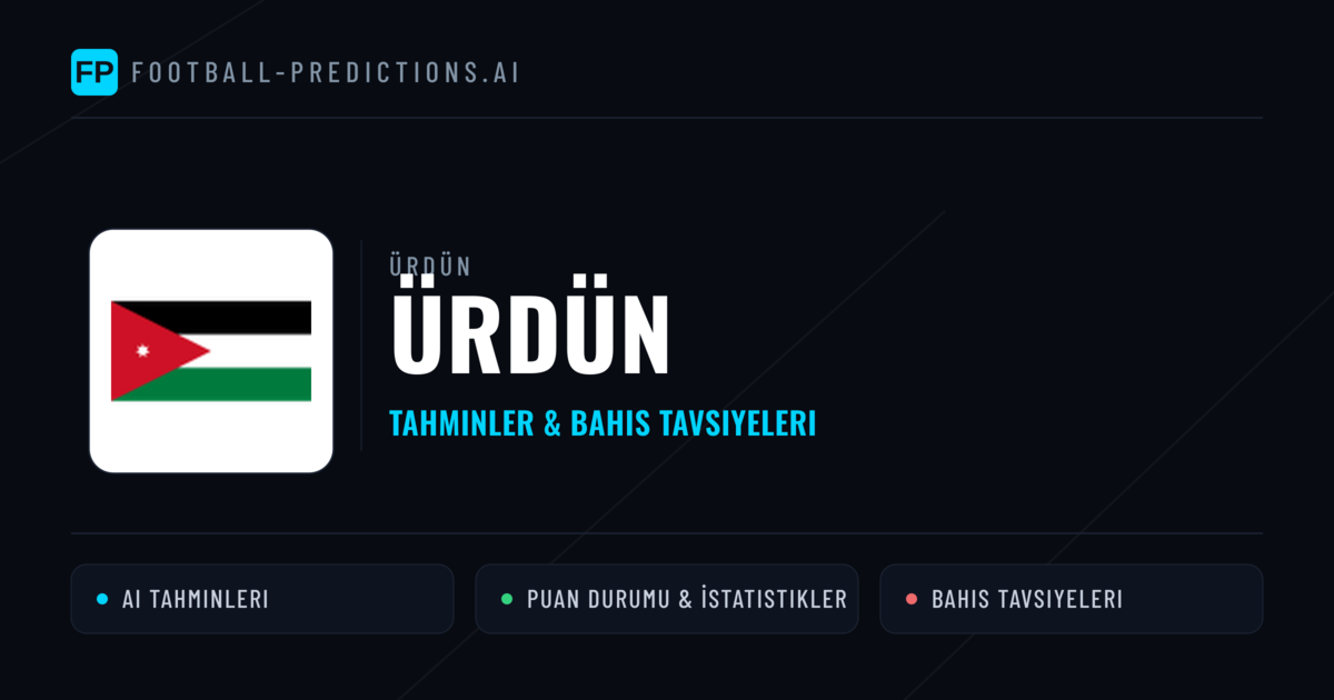 Ürdün Tahminleri & İstatistikler