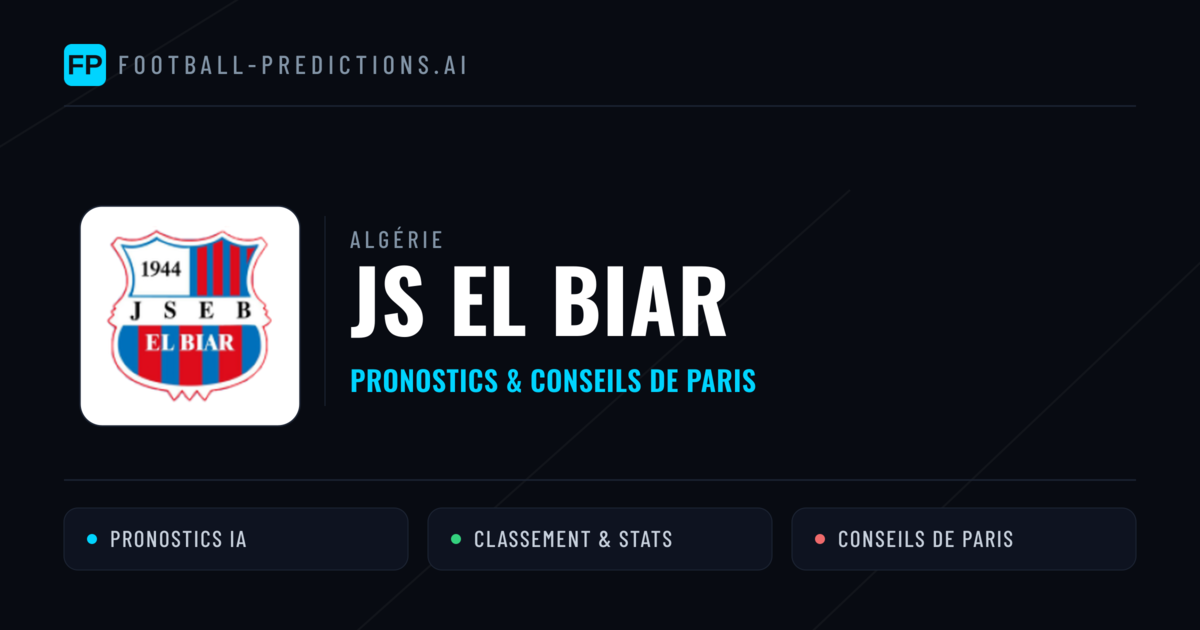 JS El Biar Pronostics & Statistiques