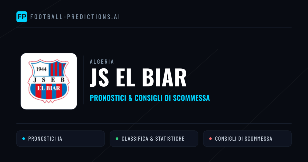 Pronostici e Statistiche JS El Biar