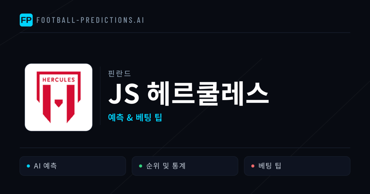 JS 헤르쿨레스 축구 예측 & 통계
