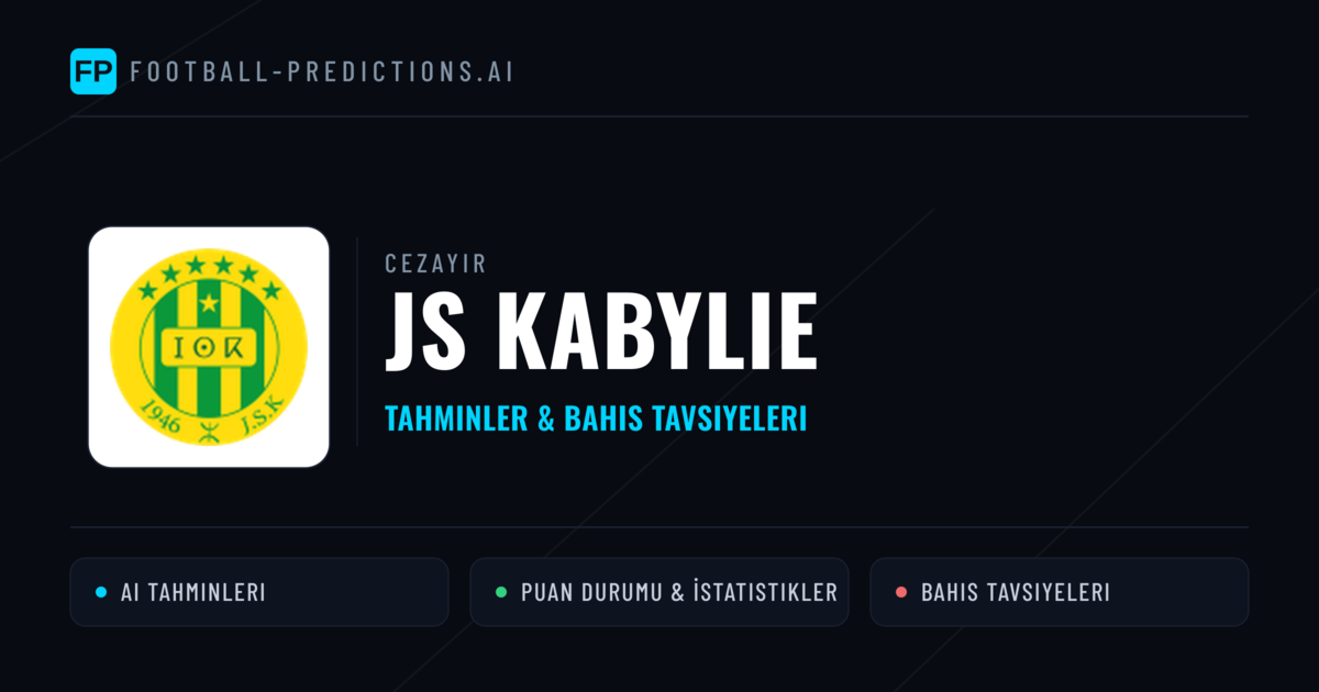 JS Kabylie Tahminleri & İstatistikler