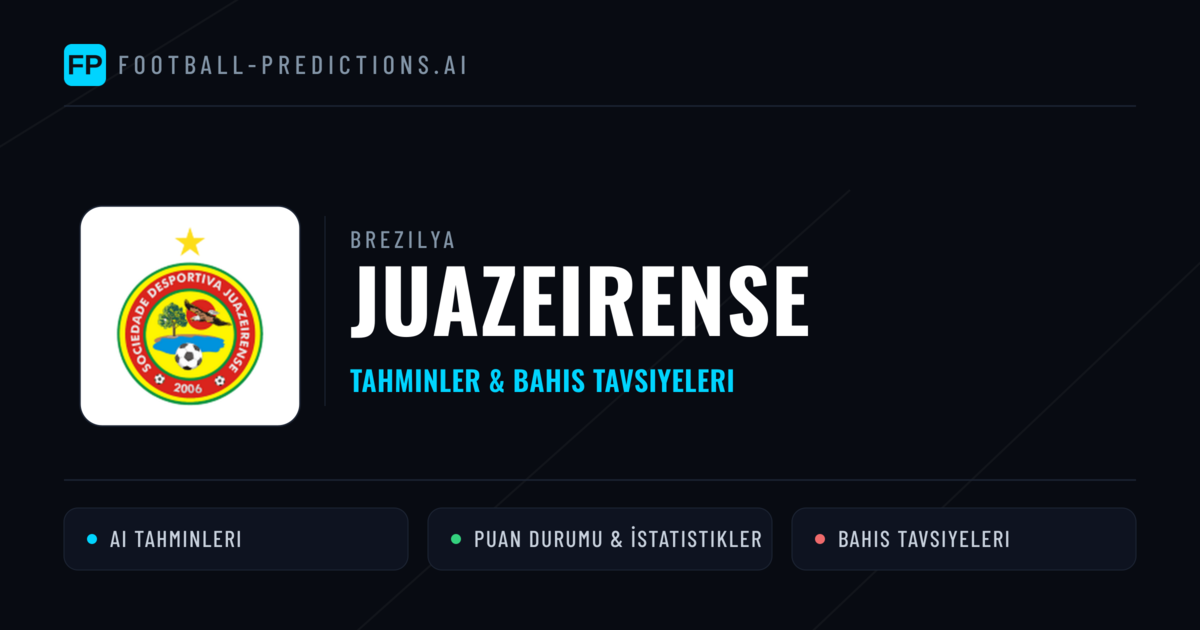 Juazeirense Tahminleri & İstatistikler