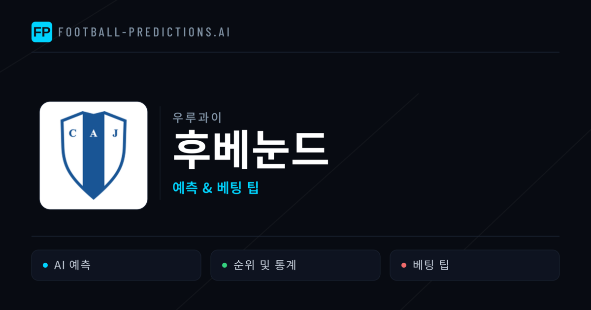 후베눈드 축구 예측 & 통계