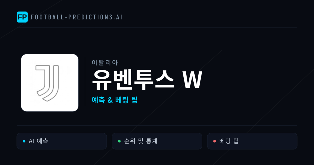 유벤투스 W 축구 예측 & 통계