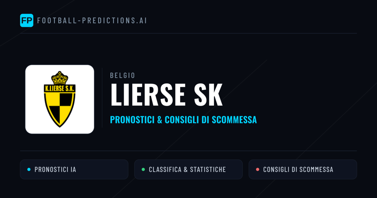 Pronostici e Statistiche Lierse SK
