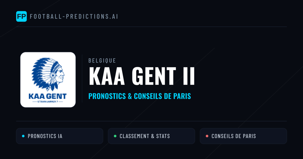 KAA Gent II Pronostics & Statistiques